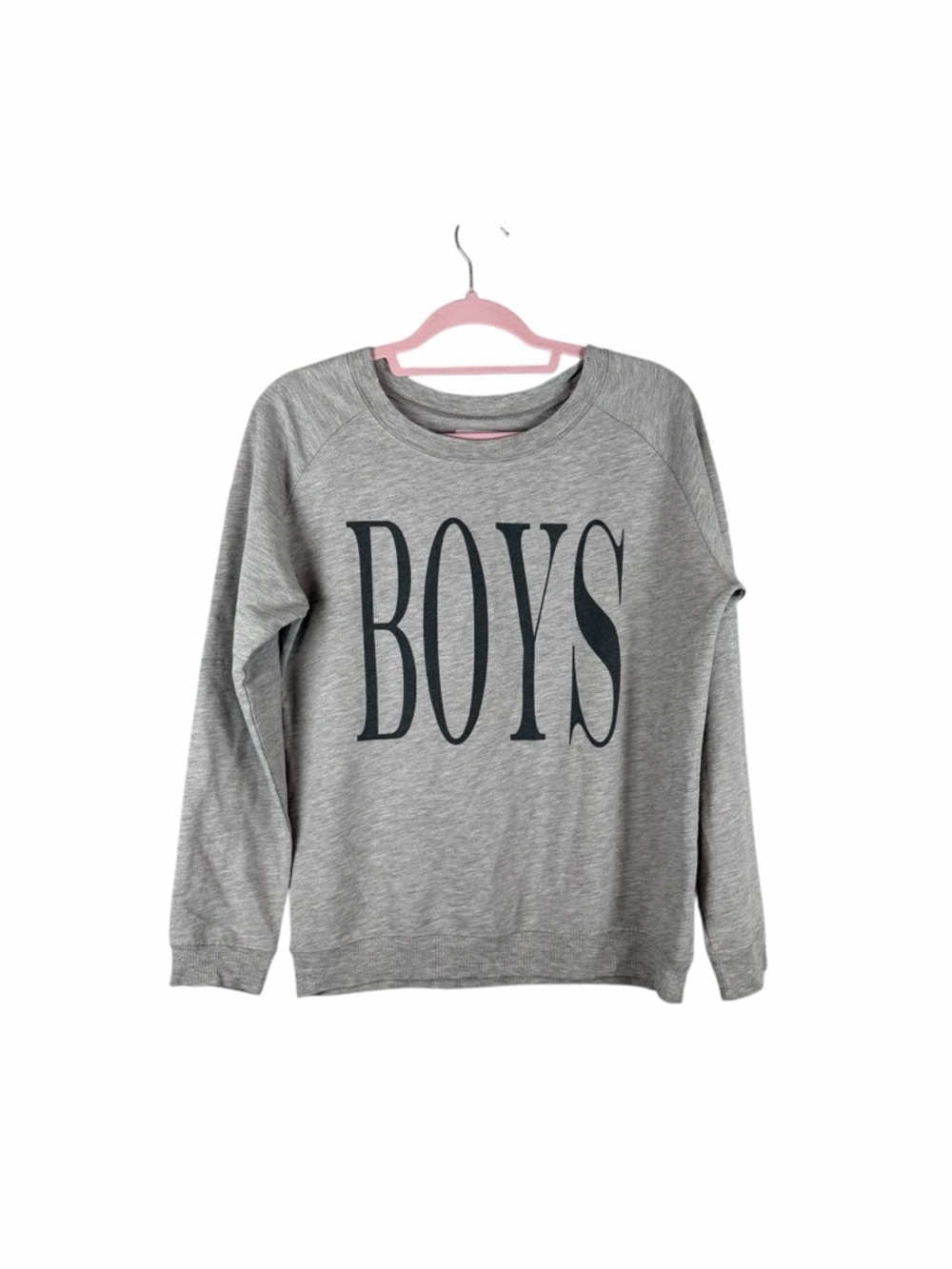 Zoe Karssen “Boys” Graphic Gray Crewneck Sweatshirt Size Small